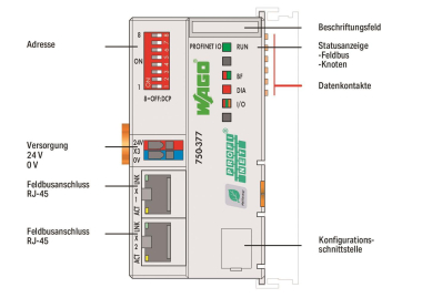 WAGO 750-377 Feldbuskoppler PROFINET 