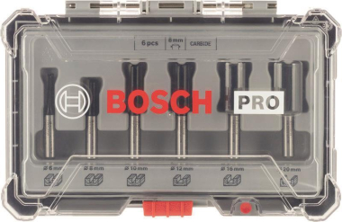 Bosch 2607017466 6tlg    6 TLG NUTFRÄSER 