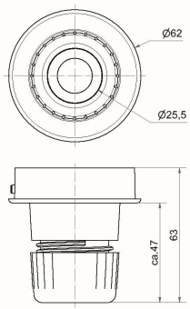 Werma Mini Rohradapter RM grau  26070005 