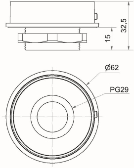 Werma Mini Adapter PG29 EM grau 26070004 