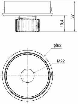 Werma Mini Adapter M22 EM grau  26070003 