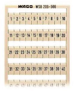 WAGO 209-566 WSB-Beschriftungskarte, als 
