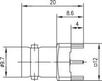 TEGA BNC-Buchse f.LTP 50Ohm    100023416 