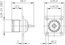 TEGA UHF-Flanschbuchse Löt SO  100024344 