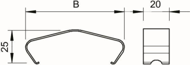 OBO DKL 60 A2 Deckelklammer f.Seitenhöhe 