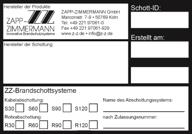 Niedax BS-Wandschild              BSW 90 