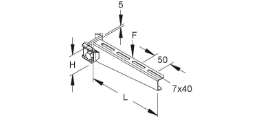 NIED Ausleger 60x210mm           KTT 200 