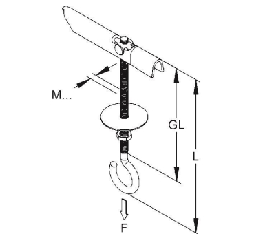 Niedax Kippdübel m.Deckenhaken     223 H 