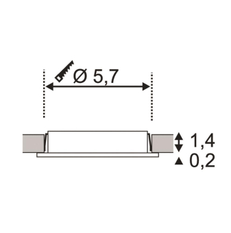 SLV LED EINBAUDOWNLIGHT, rund, m  112221 