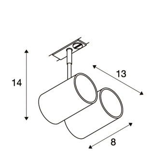 SLV BIMA II 1PH-Strahler Weiss    143431 