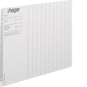 Hager Beschriftungsbögen universZ  ZZ90B 