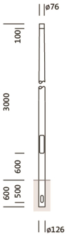SITEC Mast 3m konisch rund 5NY231730KM00 