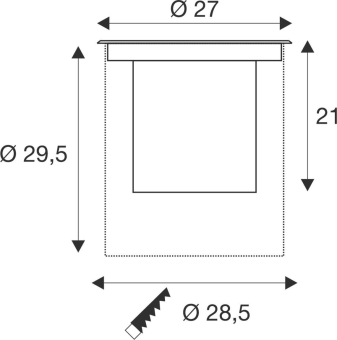 SLV DASAR  XL Boden EB-Leuchte   1009170 
