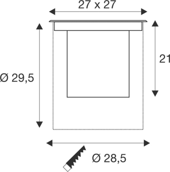 SLV DASAR  XL Boden EB-Leuchte   1009171 