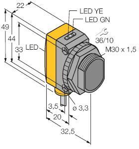 Turck Opto Sensor,            QS30R W/30 
