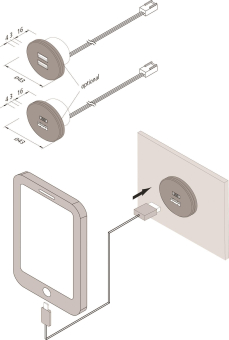 Hera USB Doppelsteckdose     21700101001 