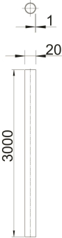OBO S20W A2 Edelstahlrohr o.Gewinde  20 