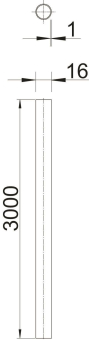 OBO S16W A2 Edelstahlrohr o.Gewinde  16 