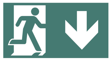 RP KM-Piktogramm Pfeil rechts unten KM08 