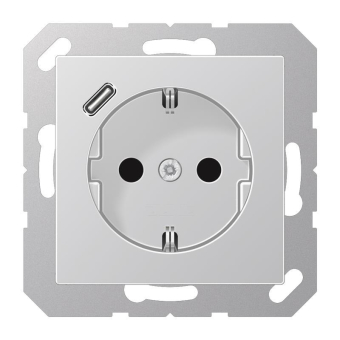 Jung SCHUKOsteckdose m.USB   A1520-18CAL 