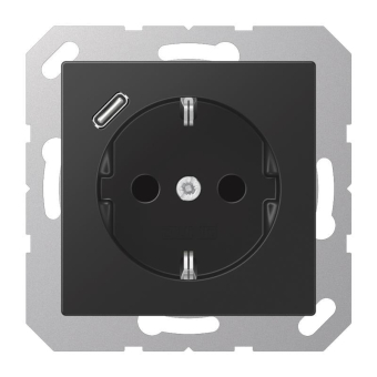 Jung SCHUKOsteckdose m.USB  A1520-18CSWM 