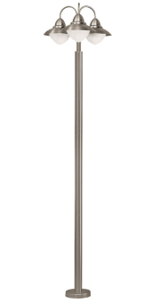 EGLO Stehleuchte/3 E27 Edelstahl   83971 