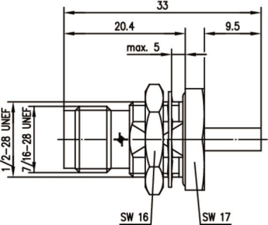 TG TNC-Einbaubuchse Cr/Cr      100023771 