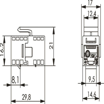 TG UMJ-Kupplung K Cat.6 RJ45 J00029A0064 