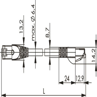 TG S/FTP Cat.7 4x2xAWG 27/7, L00001A0139 