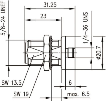 TG Einbauadapter N-SMA (F-F) J01027A0022 