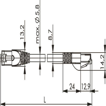 TEGA Patchkabel SF/UTP Cat.5 L00000A0138 