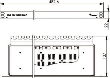 TG Multi-Verbindungsmodul 12xVM8/8 Cat7 