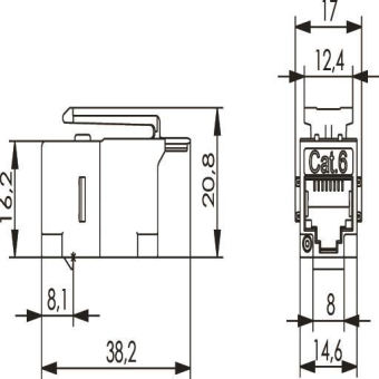 TG AMJ-Kupplung Cat.5e RJ45  J00029K0051 