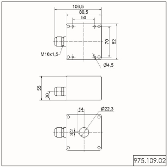 Werma Aufbaugehäuse 1-fach grau 97510902 