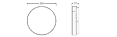LEDV SF DISC IP54 IK10 weiss D=220mm 