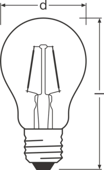 Osram 1906 LED CA22 2,5W/824 230V FIL GD 