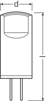 LEDV LED PIN 0,9-10W/827 100lm 