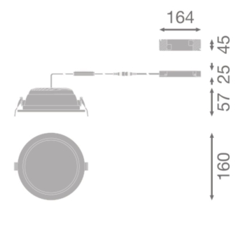 Ledvance DL CMFT HE DA D150 P 15W 840 OP 