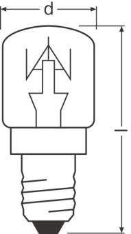 OSR Birnenformlampe SPC.T OVEN CL 15W 
