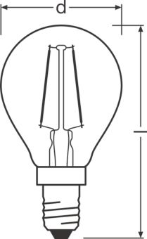 Osram 1906 LED CP22 2,5W/824 230V FIL 