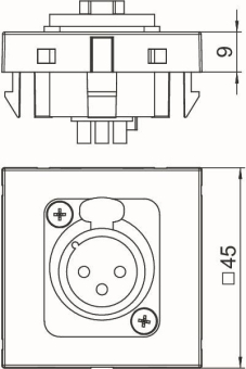 OBO MTG-X3F L RW1 Multimediaträger XLR 