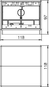 OBO T4B 00C 7011 Telitank 118x118x97 PA 