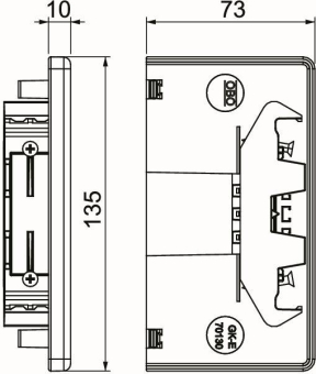 OBO GK-E70130LGR Endstück 70x130mm PVC 