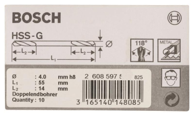 Bosch 10Doppelendbohrer HSS-G 2608597588 