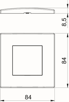 OBO AR45-F1 AL Abdeckrahmen Modul 45 