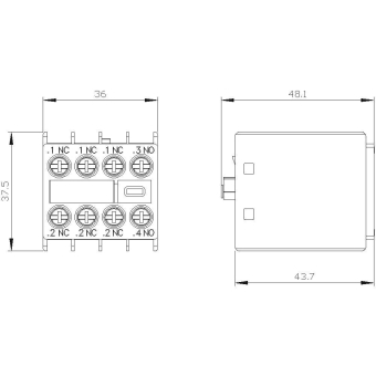 Siemens 3RH29111HA13 Hilfsschalterblock 