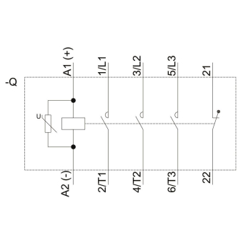 Siemens Schütz, AC-3, 7,5  3RT2018-1UB42 