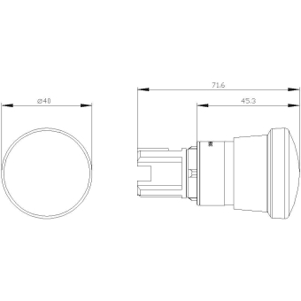 Siemens 3SU10001HA200AA0 Not-Halt-Pilz- 