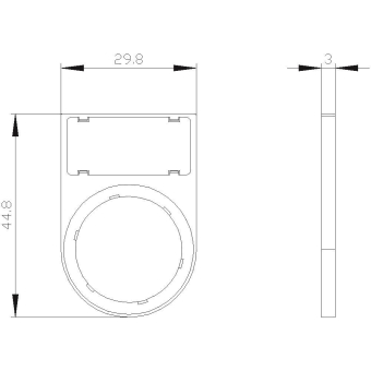 Siemens 3SU19000AR100AA0 Schildträger 