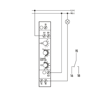 DRZM 128 Multifunkt. Zeitrelais 12..230V 